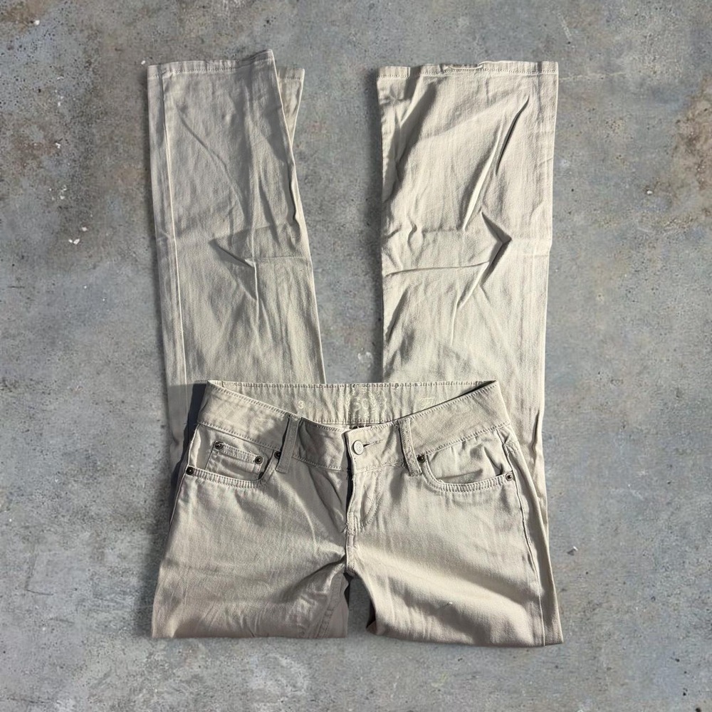 SO Low Rise Flare Stretch Light Khaki Women's Size 3